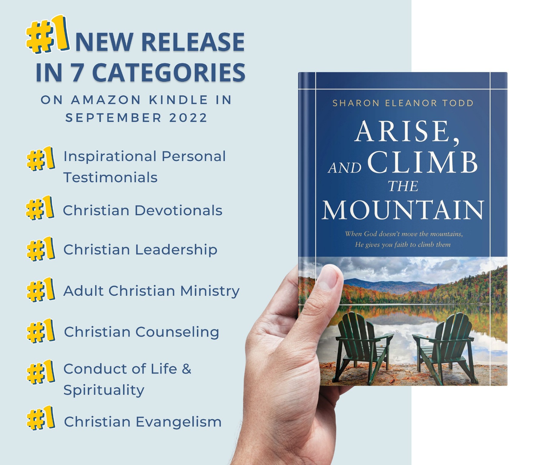 New Release in 7 Categories on Amazon Kindle in September 2022 - Arise, and Climb the Mountain